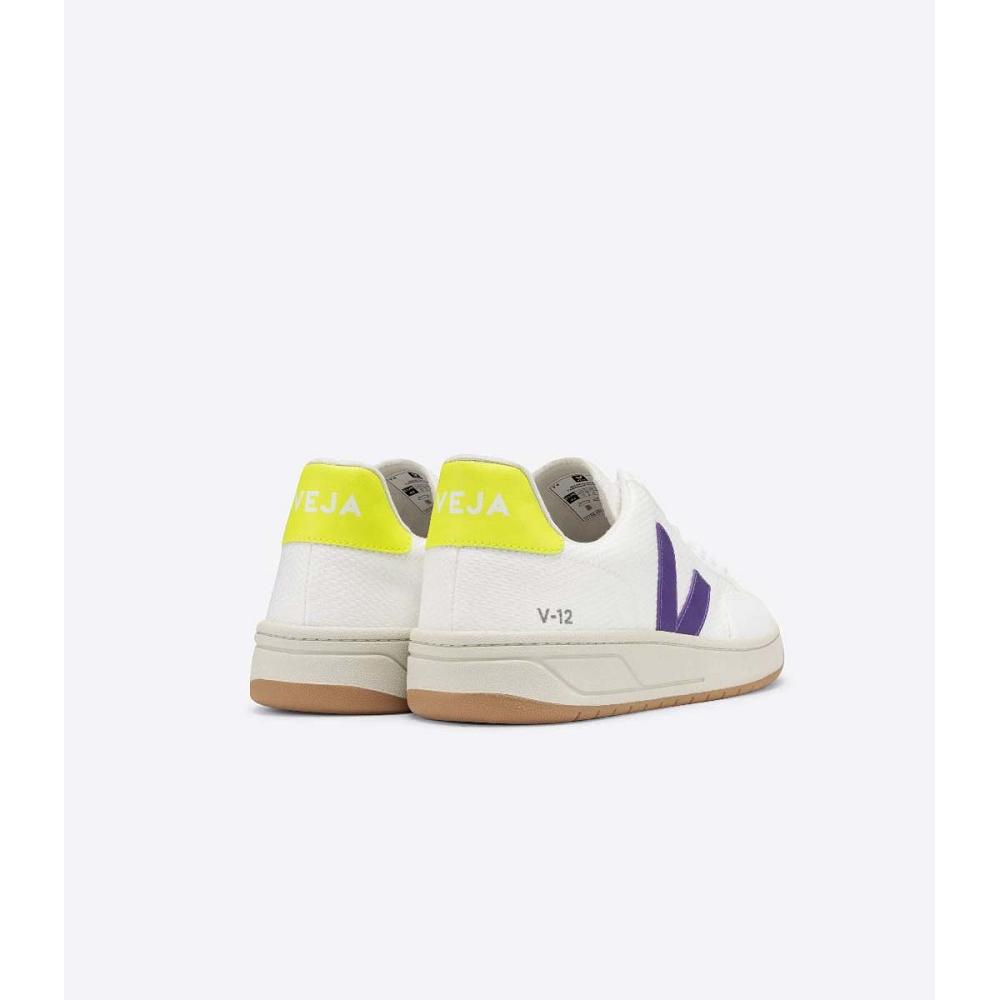 Veja V-12 B-MESH Tenisky Damske White/Purple | SK 668XYU